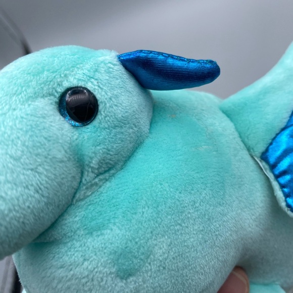 Douglas Plush Stuffed Animal Toy Dragon Turquoise Macaroon Retired - Picture 9 of 9